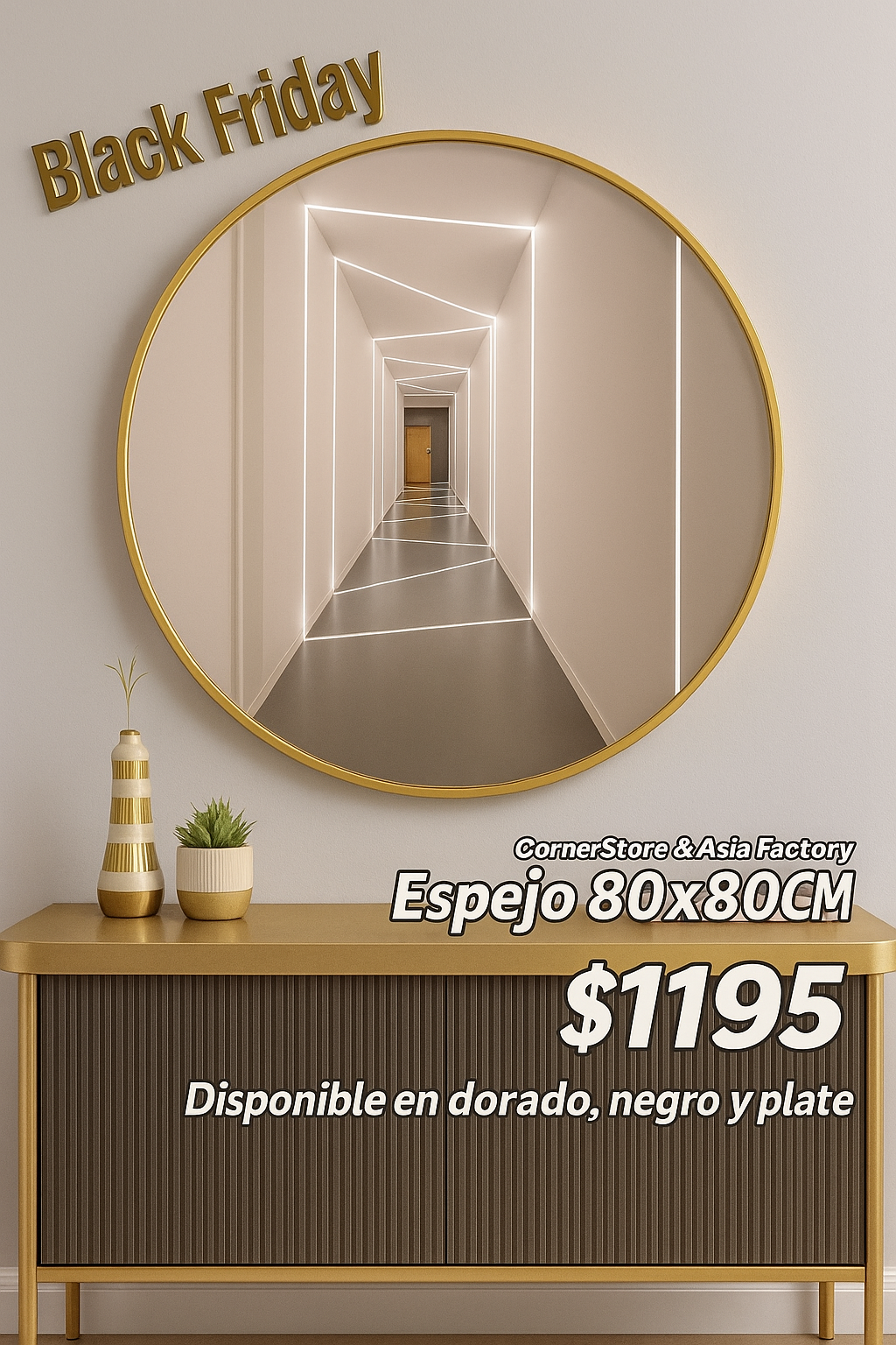 Espejo Moderno 80×80CM